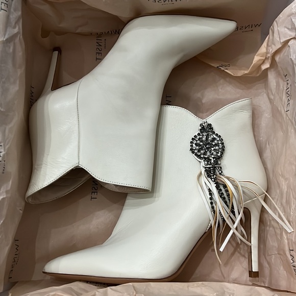 TWINSET White leather booties. Size 37. New in box - Picture 12 of 12